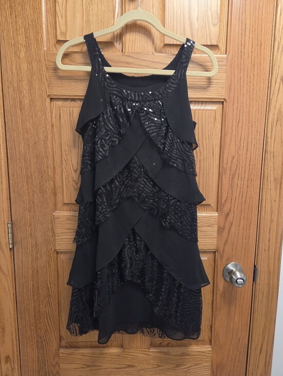 Laura Dresses & Skirts - Laura Petites, Black Sequin Layered Party, Cocktail Dress - Women